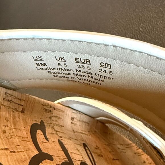 Sam Edelman Rowan Basketweave White and Tan Slide Sandals size 8 - Picture 8 of 10